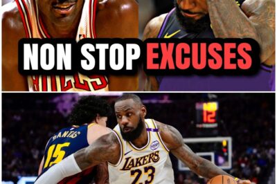 “LeBron James Under Fire: NBA Star’s Constant Excuses Spark Outrage Among Fans and Rivals” – In a shocking turn of events, basketball legend LeBron James faces unprecedented backlash as critics accuse him of consistently making excuses for his team’s performance. From injuries to referee calls, James’ explanations have ignited a firestorm of debate, leaving fans and rivals questioning his commitment and leadership.