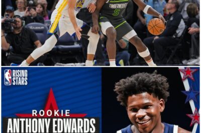 “Anthony Edwards Mocks Steph Curry’s Iconic Celebration—Warriors Fans FURIOUS! The young Timberwolves star trolls the NBA legend’s signature move, sparking outrage. Social media erupts as Dub Nation demands respect. Is this the start of a bitter rivalry? Fans call for payback—will Curry respond on the court?”**