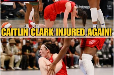 INJURY BUG BITES CLARK AGAIN! Caitlin Clark’s breakout season hits a snag as she exits with a left groin strain, sending shockwaves through the WNBA. Fans and teammates alike are holding their breath, wondering if Clark can overcome this latest hurdle and return to her MVP form.