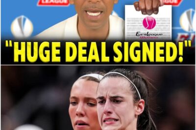 CLARK SHOCKS ESPN! Caitlin Clark’s jaw-dropping new contract in Europe has sent ESPN into a frenzy, with analysts and commentators struggling to keep up with the news. The 2-minute announcement has ignited a firestorm of debate and speculation, with many questioning Clark’s priorities and future plans in the WNBA.