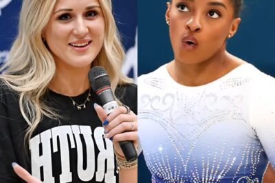 Simone Biles Left Reeling as Riley Gaines Launches a Devastating Counterattack, Dredging Up a Dark Chapter from the Gymnast’s Past and Exposing a Vulnerable Side! The Explosive Feud Has Fans Divided, with Some Defending Gaines’ Right to Free Speech and Others Condemning Her Tactics