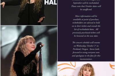 Stevie Nicks, Age 77, Sends Shockwaves Through Music World—Injury Forces Abrupt Tour Cancellation, Fans Panic Over Troubling Health Concerns as Iconic Singer’s Future on Stage Suddenly Cast Into Doubt!