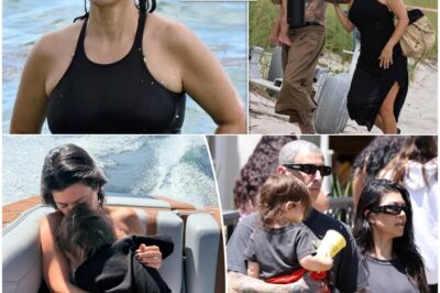 BREAKING: Kourtney Kardashian Shows Off Her Figure in REVEALING Swimsuit After Pregnancy Speculation—Fans Can’t Believe Their Eyes! Travis Barker’s Reaction Says It ALL! Is This the Most Daring Paparazzi Moment of the Year?