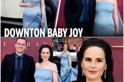 Shocking Baby News! Michelle Dockery STUNS Fans by Revealing She’s PREGNANT on Red Carpet—Glows in Pale Blue Gown with Growing Baby Bump at Downton Abbey: The Grand Finale Premiere with Husband Jasper Waller-Bridge!