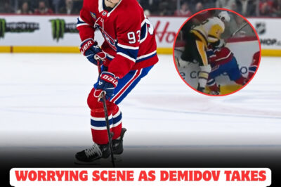 HORRIFYING MOMENT: Demidov SUFFERS a BRUTAL HIT to the head from a Penguins forward, sending SHOCKWAVES through the arena—fans and teammates LEFT IN FEAR as medical staff RUSH to his aid, sparking OUTRAGE and questions about player safety in the NHL!