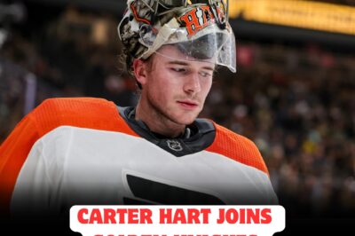 Carter Hart is joining the Vegas Golden Knights organization, the team announced.