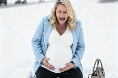 At nine months pregnant, Lena choked back sobs as she pleaded, “Mark, I’m in labor—we have to get to the hospital.” But her husband only smirked, his words like ice: “You staged this to ruin Mom’s birthday. She matters more. You’re just my wife.” With a cruel flick, he hurled her hospital bag into the snow and sped away, leaving her doubled over in pain on a desolate, frozen highway. Hours later, what followed would change everything.