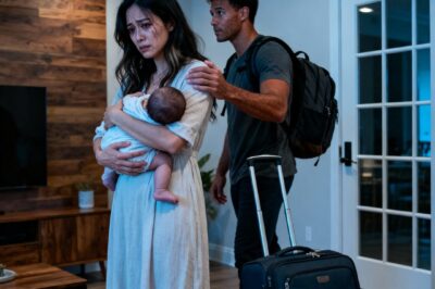 After my emergency C-section, my husband ditched me and our newborn for a week-long beach trip with his friends. He thought he could stroll back in, tanned and carefree, like nothing happened — but he had no idea what was waiting for him at the door.