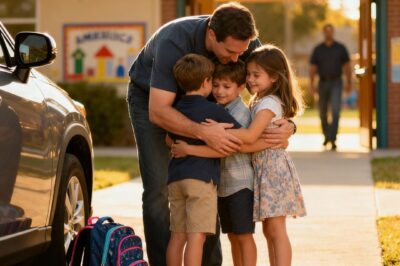 My sister died giving birth to triplets, and I swore that day I would raise them as my own, shielding them from their father, Mark, whose love for the bottle had already destroyed enough lives. For five years, I was their only anchor, the only dad they had ever known. I thought we were safe. I thought he had vanished for good. But then, one ordinary afternoon, we pulled into the driveway after kindergarten, and there it was—a strange car across the street. Leaning against it, clean-shaven and unnervingly composed, was a man I hadn’t laid eyes on in half a decade. Joe. And he was watching our house like he’d never left.