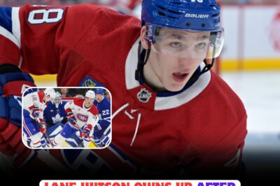 LANE HUTSON STUNS HOCKEY WORLD BY TAKING FULL BLAME FOR CANADIENS’ DEVASTATING 5-2 LOSS TO MAPLE LEAFS—FANS IN SHOCK AS YOUNG DEFENSEMAN’S EMOTIONAL CONFESSION IGNITES WAVES OF DRAMA, RAISING QUESTIONS ABOUT LOCKER ROOM TURMOIL AND THE FUTURE OF MONTREAL’S SEASON AFTER THIS UNEXPECTED ADMISSION.