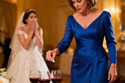 At my wedding reception, I threw a celebration toast. Right before the champagne, I watched my mother-in-law slip something into my glass. When no one was looking, I quietly switched glasses with her. Thirty minutes later, she began to collapse in front of everyone—the shocking secret she tried to hide was exposed.