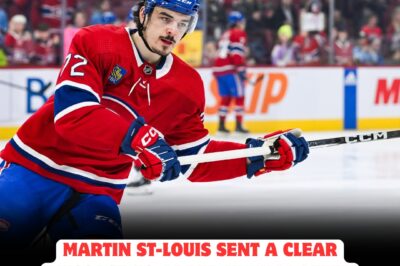 Martin St-Louis has delivered a ruthless and public message to Arber Xhekaj after his DISASTROUS game in Vancouver. His brutal benching is a clear sign that the coach’s patience has completely run out, leaving Xhekaj’s future with the Canadiens in serious JEOPARDY.