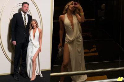 MAFS stunner Jamie Marinos SIZZLES in a plunging gown for her WAG debut at the Jack Dyer Medal