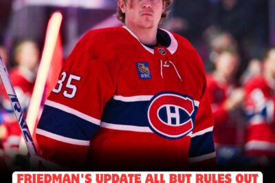 ELIOT FRIEDMAN drops a BOMBSHELL update that SHATTERS Samuel Montembeault’s Olympic dreams—Team Canada’s goalie hopes in TURMOIL as shocking news all but guarantees Montembeault will be LEFT OFF the roster! Fans REEL from the unexpected snub that could CHANGE the course of Canada’s quest for GOLD!