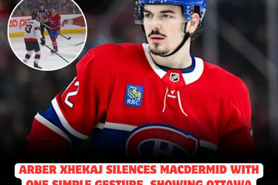 ARBER XHEKAJ STUNS THE HOCKEY WORLD As He Humiliates MACDERMID With A Single, Unforgettable Gesture — BELL CENTRE Erupts As XHEKAJ Sends A Powerful Message To OTTAWA, Proving He’s The Undisputed King Of MONTREAL! Fans Left In Shock As SENATORS Are Put In Their Place By One Fearless CANADIENS Star!