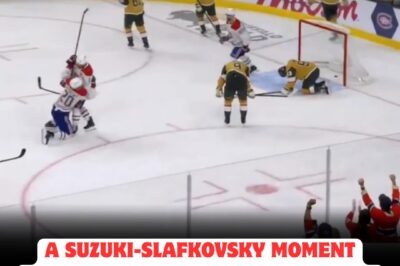Suzuki-Slafkovsky’s ELECTRIFYING Post-Goal Celebration In Vegas Sends Social Media Into FRENZY—Fans And Analysts STUNNED By The UNFORGETTABLE Moment That Stole The Spotlight, Sparking Speculation That The Canadiens’ Dynamic Duo Could Become The NHL’s Next ICONIC Partnership In SHOCKING Fashion!