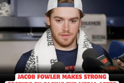 Jacob Fowler’s “COURAGEOUS” move STUNS fans as he boldly faces the media after a “DISASTROUS” error—supporters and critics are left SPEECHLESS by his honesty and accountability! Social media ERUPTS with praise for Fowler’s bravery, calling it the “MOST INSPIRING MOMENT” of the season despite the team’s painful loss.