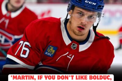 A SHOCKING ultimatum rocks Montreal as a BOLD message for Martin St-Louis lands on Kent Hughes’ desk: “If you don’t like Bolduc, tell your bosses!” Canadiens fans ERUPT with speculation, fueling rumors of a DRAMATIC power struggle that could shake the very foundation of the organization.